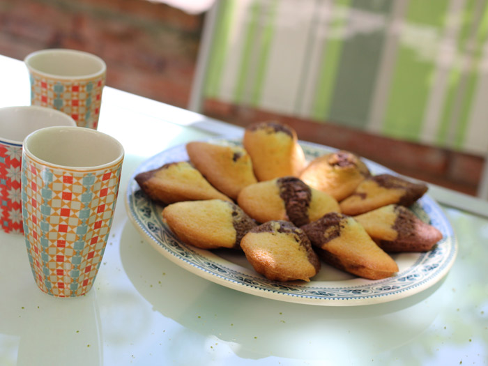 Madeleines marbrées (presque) comme chez Nat