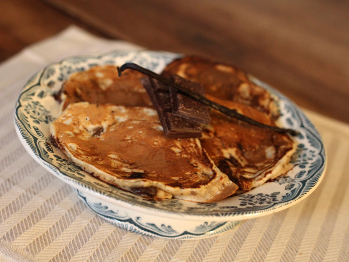 Pancakes aux pépites de chocolat