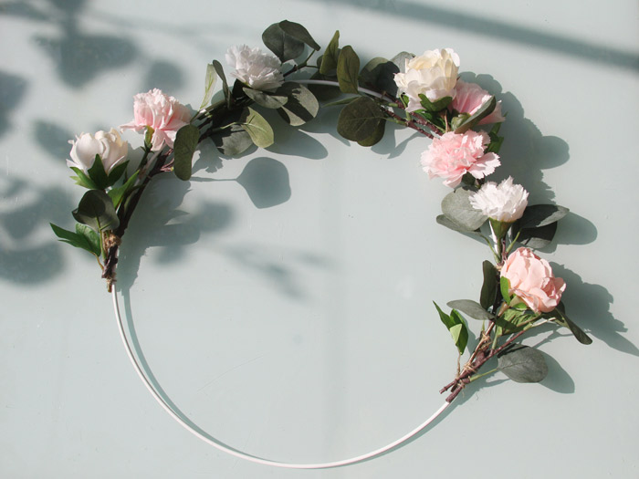 DIY couronne de fleurs facile